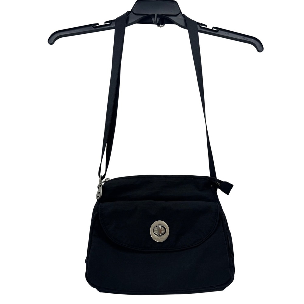 Baggallini Crossbody Bag Travel Purse Everyday Shoulder Bag Black 10x8